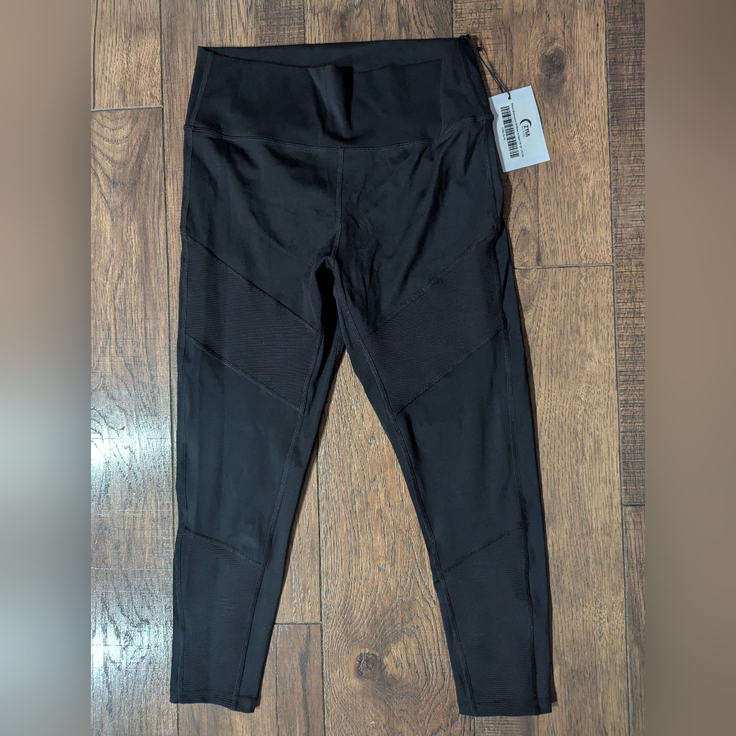 Zyia Active Black Momentum Brilliant Hi-Rise 7/8 Capri Leggings Womens 16-18 Nwt